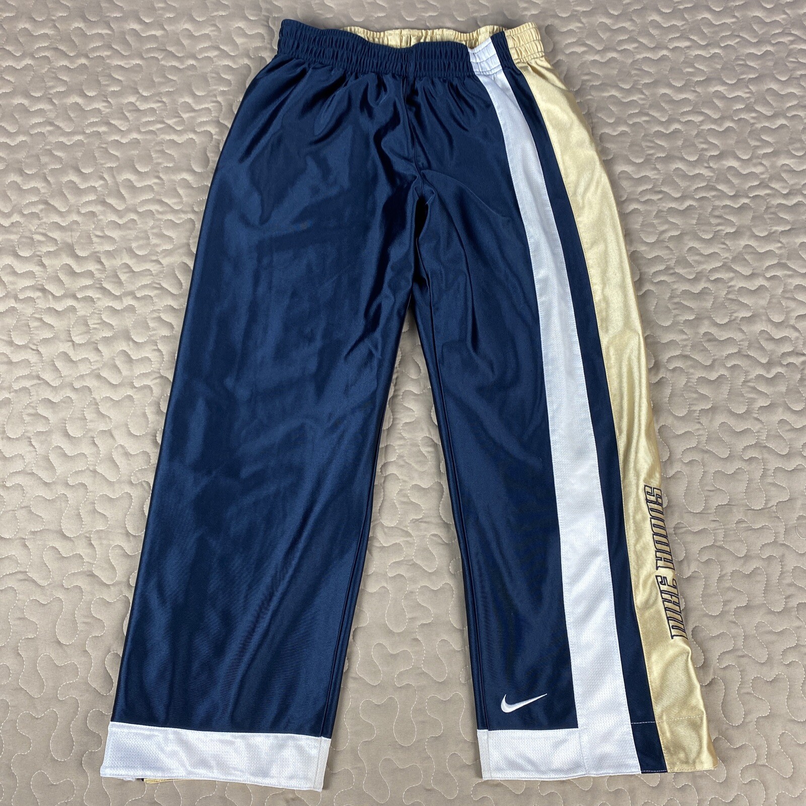 Nike Air Vintage Reversible Basketball Track Pants sz S Gold & Blue