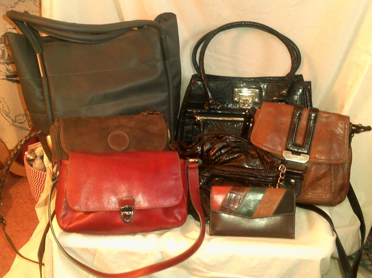 Lot of 7 Name Brand Handbags and Wallet