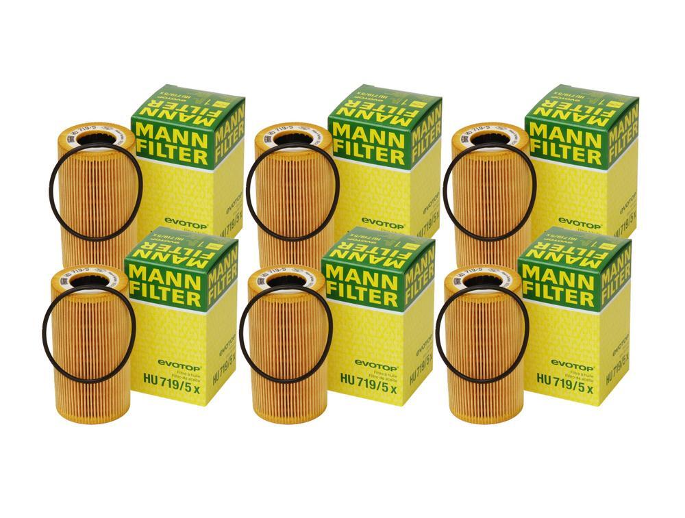 Mann Set of 7 Engine Oil Filters For Porsche Carrera GT Cayenne Cayman 911 918