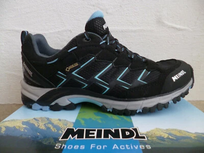 Meindl Damen Sportschuhe Wanderschuhe Halbschuhe GORETEX schwarz/blau - Bild 1 von 4