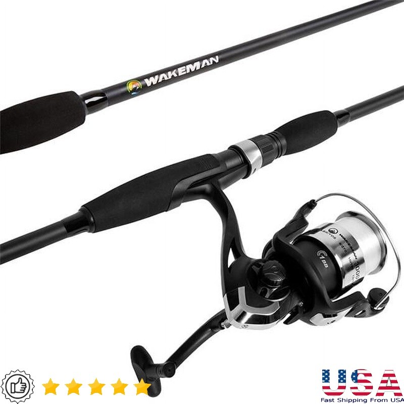 Spinning Fishing Rod & Reel Combo Bass Trout Catfish Freshwa