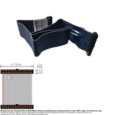 Cable Floppy FDD 3.5" Flat Ribbon 34 Pin 1 Drive 15 inch 15" Blue Gigabyte