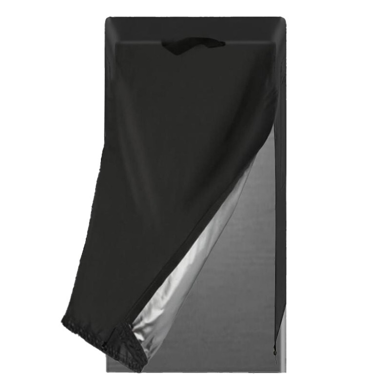 Cubierta de refrigerador negra en material resistente 420D para protección exterior