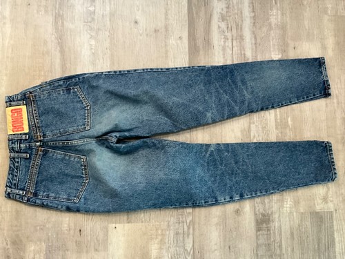 Jeans a mosca vintage Bongo Gene Montesano USA top rialzati M. con bottoni di lavaggio taglia 5 - Foto 10 di 13