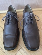 CHAPS Men's Size 10.5 M Dress Shoes Brown Leather Lace-Up Dress Oxfords 96-28148