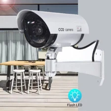 Waterproof Fake Camera Dummy CCD Security Camera Red Flashing Led Home Office