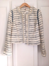 Tory Burch Tweed Cropped Summer Jacket, Size 6