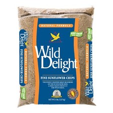 Wild Delight Fine Sunflower Chips 80 Fl Oz Zero Waste Bird Food 5 lb Bag