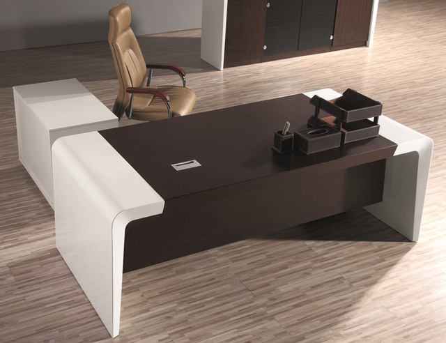 Gloss White Executive Desk Set With Return And Pedestal 2 2m T1381 2200mm