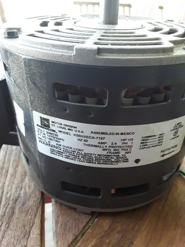 EM26- EMERSON K55HXECA 1/3 HP HVAC BLOWER MOTOR 1075 RPM  2.4 A  3 SPEEDS 