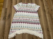 Jolt Shirt, Womens Size Medium, White Red Gre...