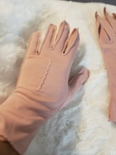 Vintage 50s Gloves Blush Pink Driving 6 1/2 Casual Opera
