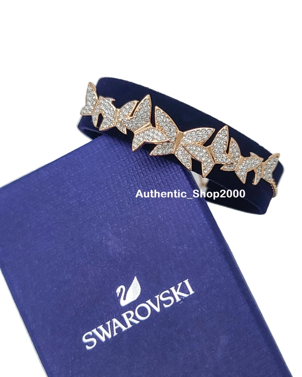 NEW 100 SWAROVSKI Rose Gold Pave Crystals Lilia Butterfly Bracelet 5636430