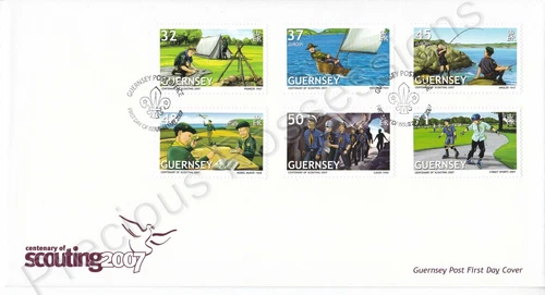 GUERNSEY FDC FIRST DAY COVER 2007 CENTENARY OF SCOUTING SG 1159-1164