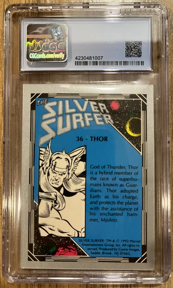 Silver Surfer 1992 Marvel Comic Images Thor SS#4 card #36 PSA CGC 9.5 Gem Mint! - Image 2 of 2