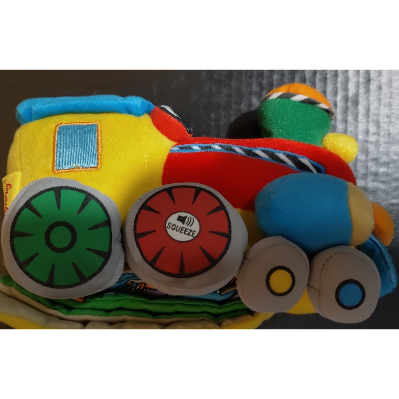 Soft Play Train Book All Aboard Train Rattle Plush Soft Cloth Toy ...