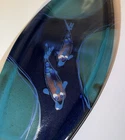 STILLFIRE Studio Art Pottery Koi Fish Signed Bauer Serving Platter Tray