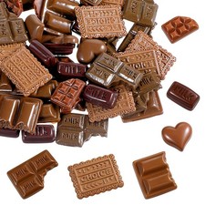 LXUEJIE 60 Pcs Chocolate Decorations, Resin Simulation Beads,...