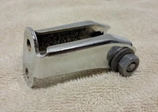 Bicycle chrome rear reflector bracket, heavy duty, fits over seat post clamp