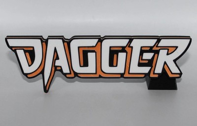 Dagger 3D printed Logo Sign Wall Desk Shelf Art
