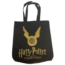 Harry Potter and the Cursed Child Broadway Tote Bag Black  Gold