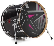Vinyl Decal Skin for 20" Bass Kick Drum Head Baja 0023 Fuchsia Hot Pink