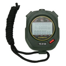 Professional Sport Stopwatch Timer 100 Lap Memory 0.01 Second Timing Green