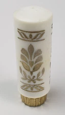 Vintage 1950s Revlon Lustrous White With Gold Etching Lipstick Tube (Pre-Owned)