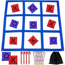 Kimicare Giant Tic Tac Toe Outdoor Toss Game 10 Bean Bag Kids Adults