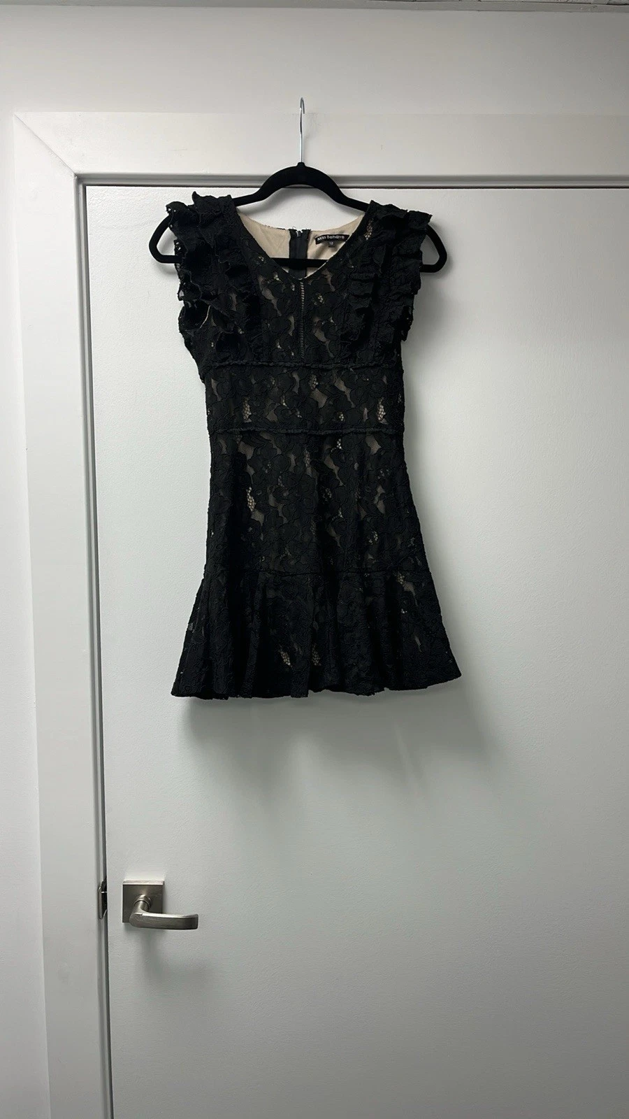 Miss Behave girls Elegant Black Lace Formal Dress size 12