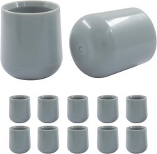 12Pcs Folding Chair Leg Caps, 7/8" Plastic Round Chair End Caps Non-Slip