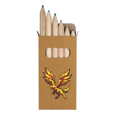 6 x 'Pixel Art Phoenix Rising' Short Colour Pencils (PE00059812)