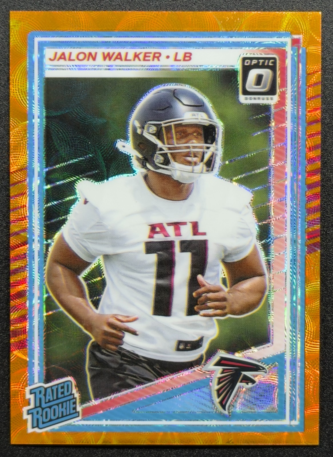 Jalon Walker 2025 Optic Rated Rookie Orange Scope Prizm /79 RC Falcons #290