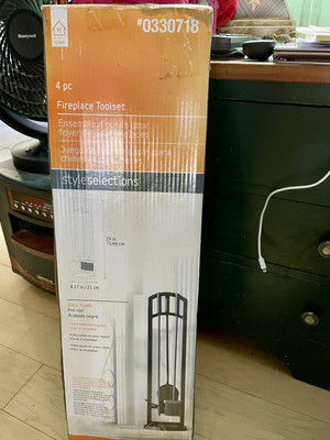 Styleselections 4 Pc Fireplace Toolset 29  Long & 8.27  Wide