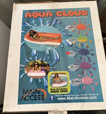 Aquacloud Oversized Floating Pool Mattress Sky Blue