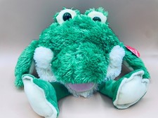 Fiesta Green 7" Frog Hand Puppet With Sound Box Plush Stuffed Animal With Tag