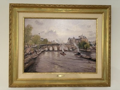Thomas Kincaid ( Robert Girrard ) - 18 x 24 - River Seine - Gallery Proof