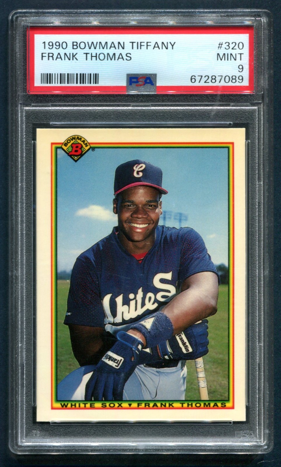 1990 Bowman Tiffany Frank Thomas RC #320 PSA 9 MINT HOF