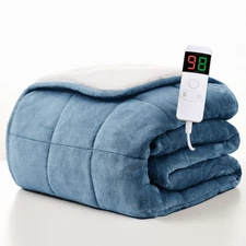 Heated Weighted Blanket for Adults - 50"x60" 10lbs Electric Throw Fast Heatin...