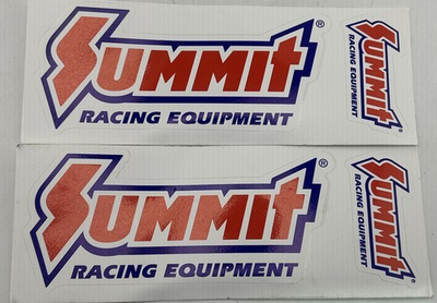 #ad #ad Summit Racing Stickers Decals lot of 2 9quot;x3.5quot; 2 stickers per sheet NEW NHRA $2.99