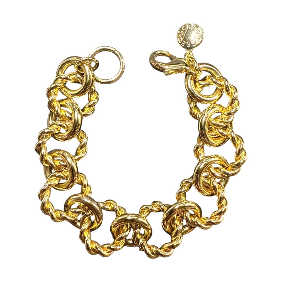 J. Pulseira ajustável Crew Gold Tone robusta elos redondos JC384 - Imagem 3 de 3