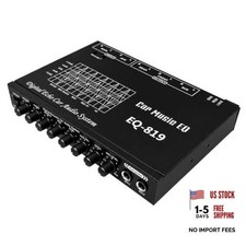 7 Band Car Audio Equalizer EQ-819, Digital Echo Karaoke Black,Upgraded Edition