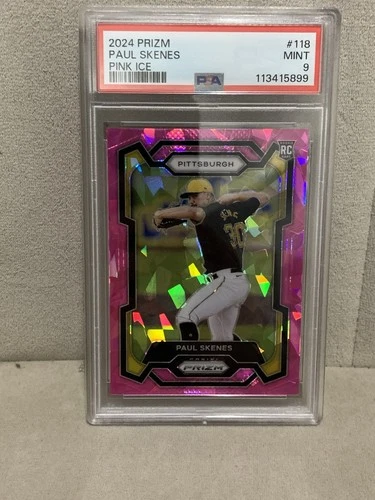 2024 Panini Prizm -  PSA 9 Paul Skenes #118 Pink Ice Prizm (RC)