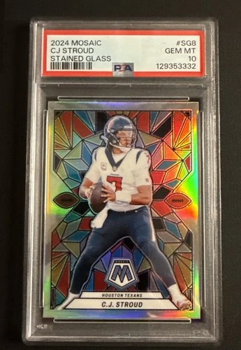 2024 Panini Mosaic C.J. Stroud #SG8 Stained Glass Case Hit PSA 10