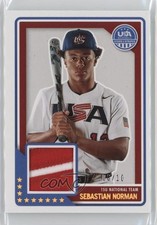 2023 Panini USA Baseball Stars & Stripes Material Gold /10 Sebastian Norman tj1