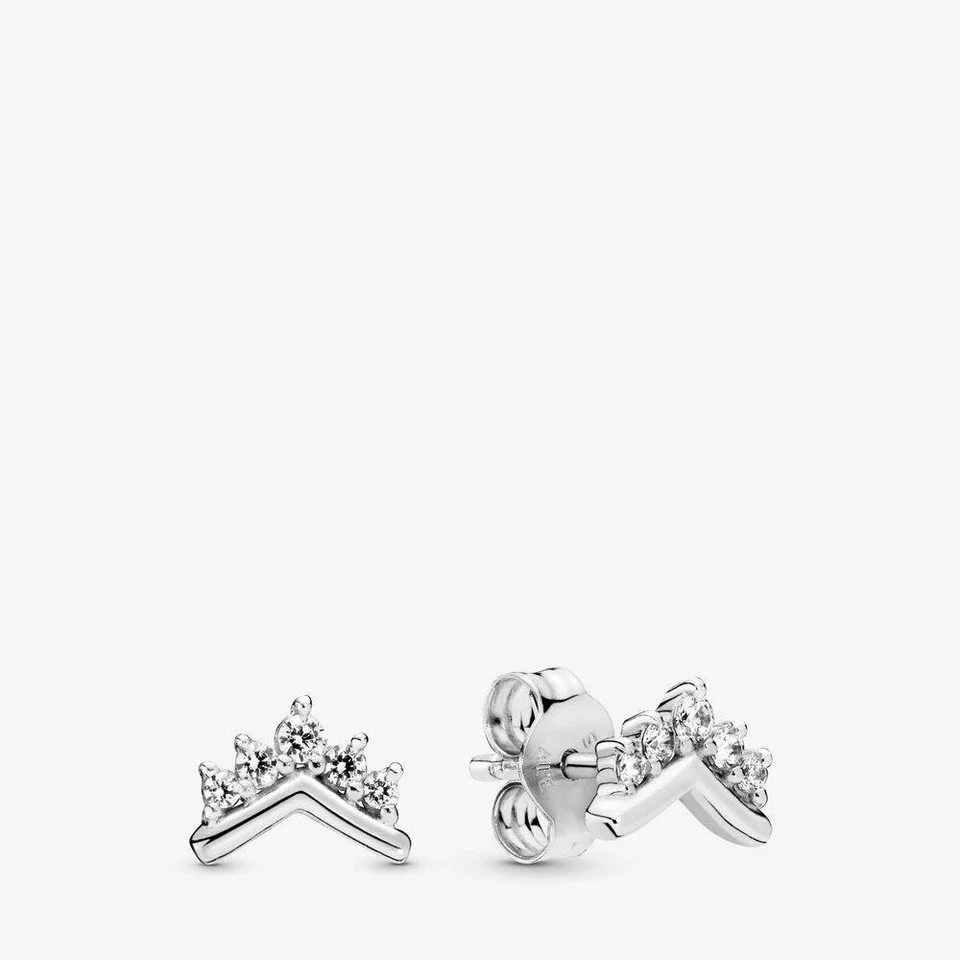 Orecchini Pandora Tiara del desiderio a Lobo 298274CZ Earrings Argento Nuovi - Immagine 2 di 2
