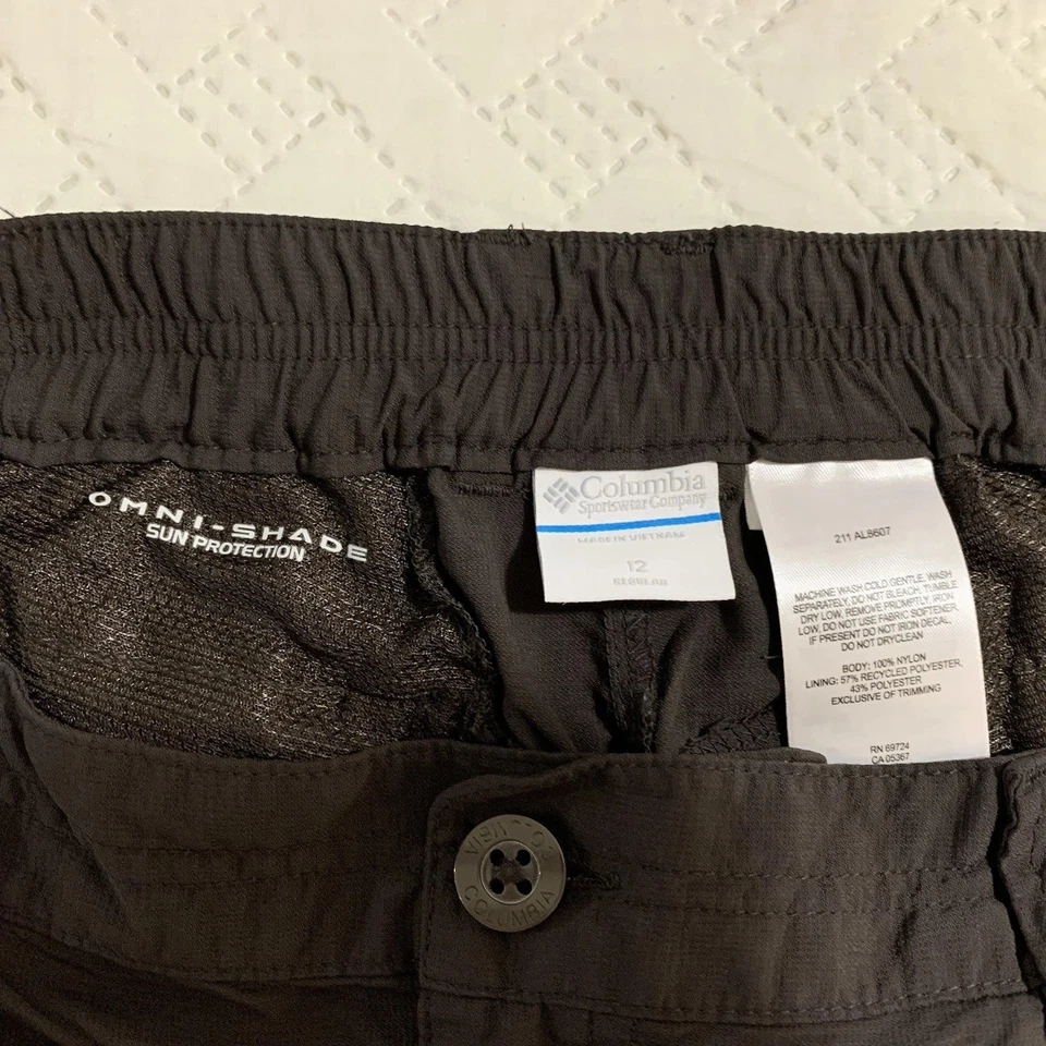 PANTALONES DE SENDERISMO COLOMBIA - MUJER 12 REG - GRIS NYLON CONVERTIBLE CARGO OMNI SOMBRA Foto 3 de 4