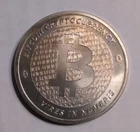 1 oz Bitcoin Silver Round .999 fine Silver Bullion 1 Troy Ounce
