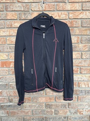 Kappa Vintage Track Jacket Athletic Jacket Women s Small Black  Zip Up