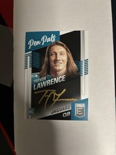 2021 Panini Elite Pen Pals Trevor Lawrence Black Gold Auto Rookie Card Sp. rookie card picture